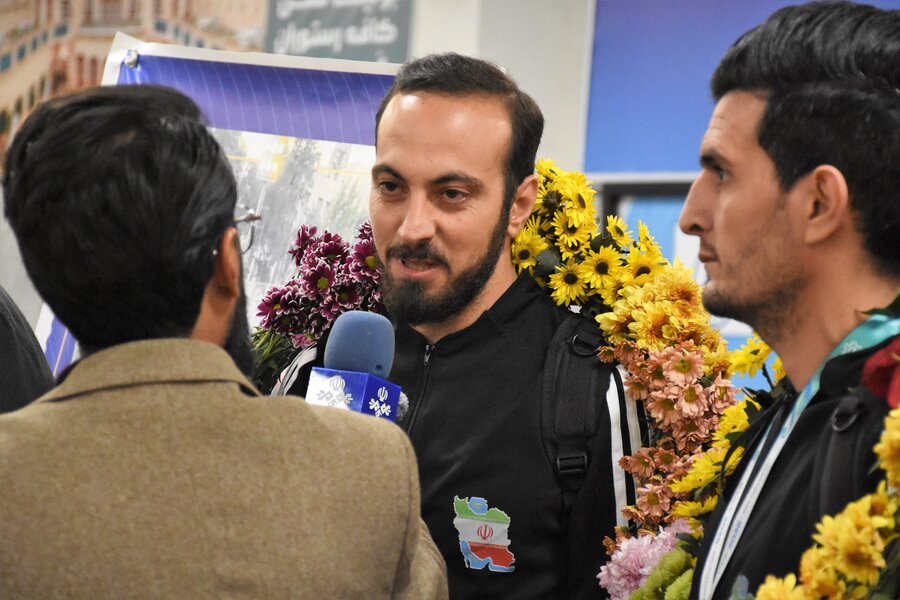 استقبال از قهرمانان فوتبال 7 نفره