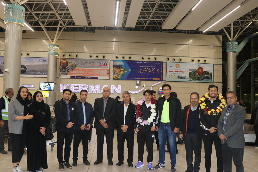 استقبال از مدال‌آوران کرمانی تیم ملی فوتبال ۷ نفره افراد دارای معلولیت