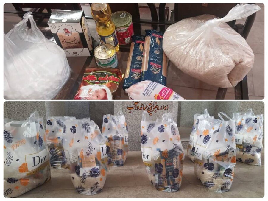 مشارکت خیر نوع‌دوست میاندوآبی در تأمین بسته‌های غذایی برای جامعه هدف بهزیستی