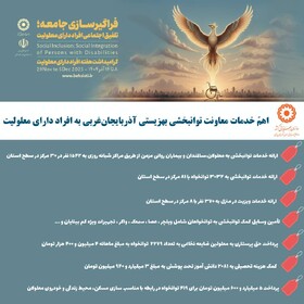 اینفوگرافیک/ اهم خدمات معاونت توانبخشی بهزیستی آذربایجان‌غربی به افراد دارای معلولیت