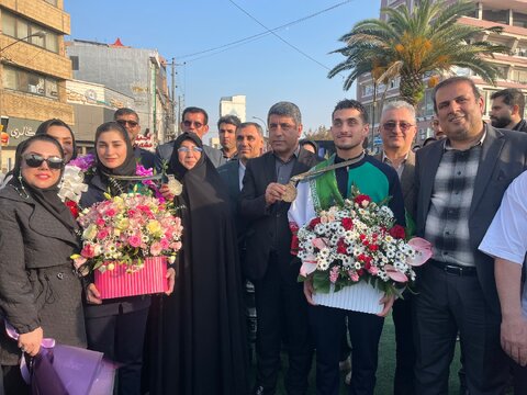 استقبال باشکوه مسئولان از تکواندوکاران طلایی مازندرانی در المپیک ناشنوایان ۲۰۲۵