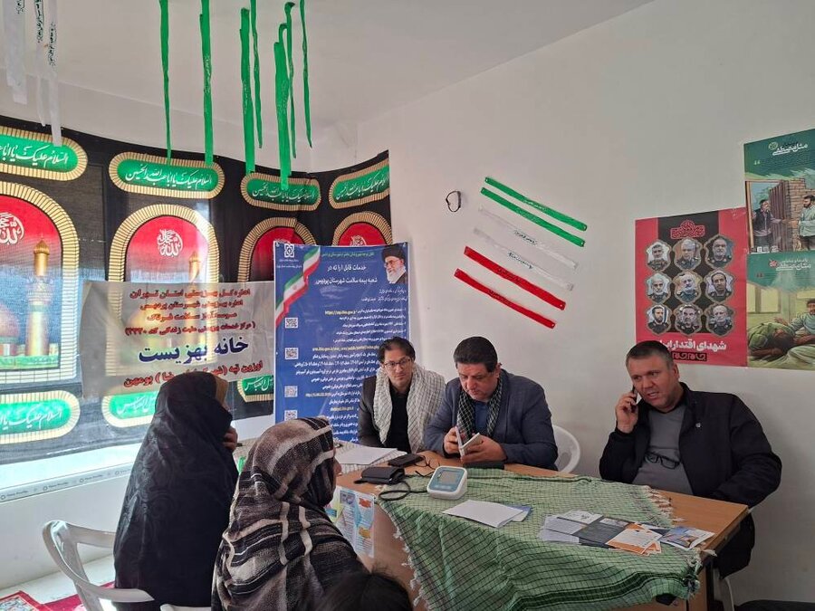 ‌ پردیس | برپایی میز خدمت اداره بهزیستی به مناسبت هفته بسیح 