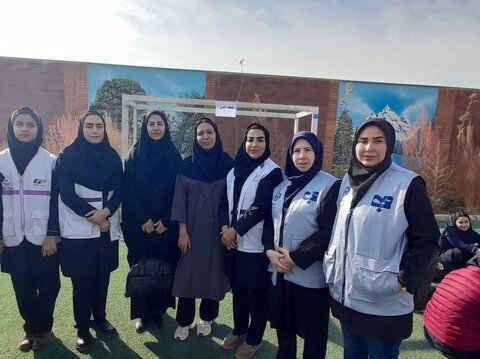 حضور بهزیستی شهرستان چهارباغ در مانور سراسری زلزله