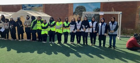 چهارباغ | حضور بهزیستی شهرستان چهارباغ در مانور سراسری زلزله