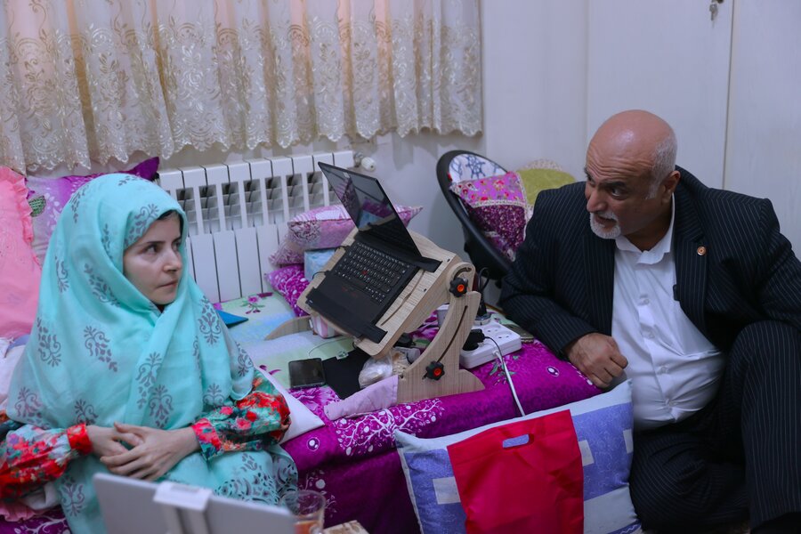 بازدید از منزل فرزانه حبوطی فرد دارای معلولیت