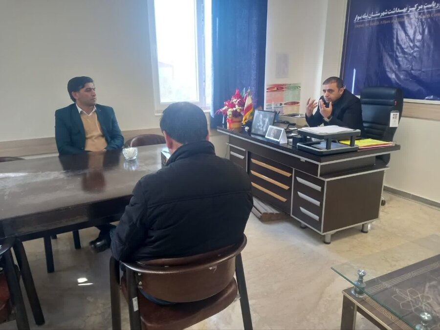 بیله سوار| دیدار رئیس اداره بهزیستی بیله‌ سوار با روسای آموزش و پرورش و مرکز بهداشت