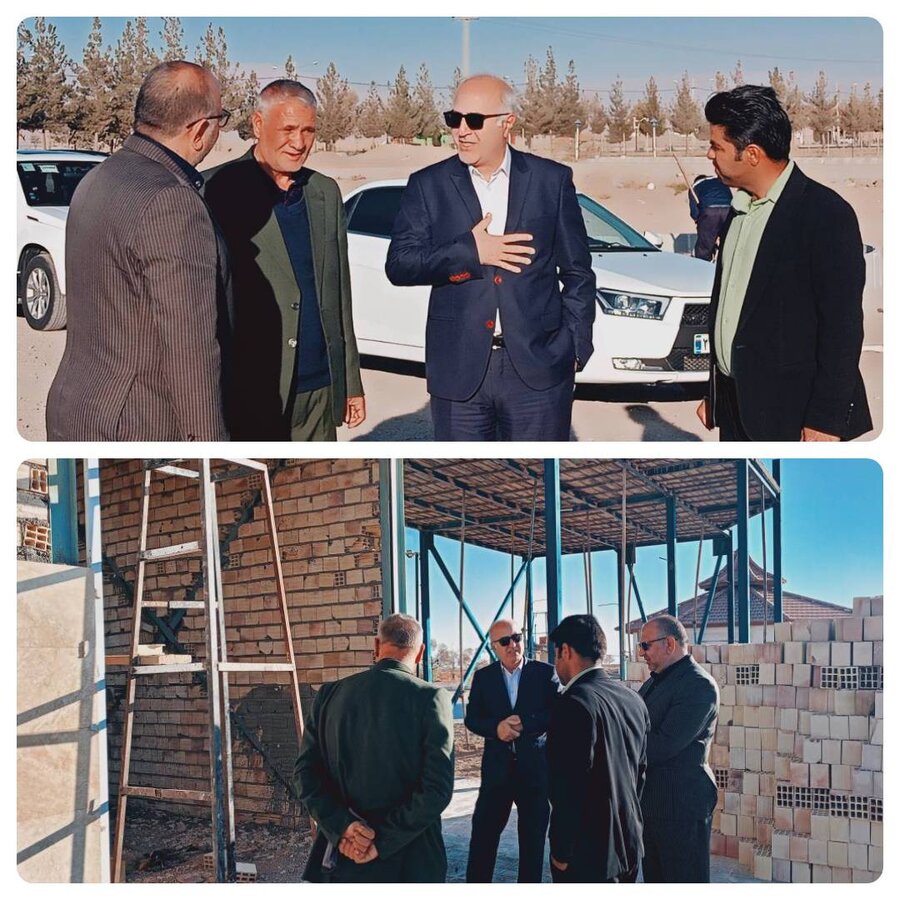 بازید مدیرکل بهزیستی خراسان جنوبی از مجتمع رفاهی در حال احداث بخش نیمبلوک