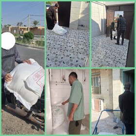 توزیع آرد میان خانوارهای نیازمند زیر پوشش بهزیستی شادگان