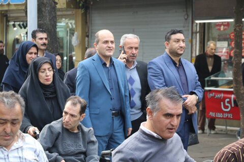 گردهمایی ویلچرسواران در پیاده‌راه فرهنگی رشت