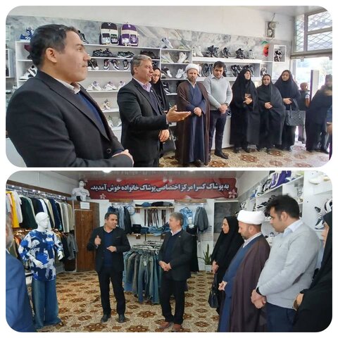 بازدید مسئولین دشت بیاض از واحد اشتغال خانواده دارای دو عضو معلول در خضری دشت بیاض