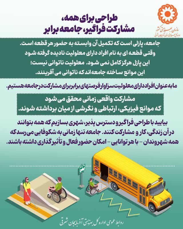 اینفوگرافی ۸ | طراحی برای همه، مشارکت فراگیر، جامعه برابر