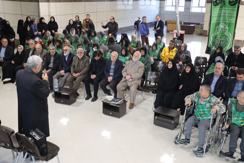 اعزام ۶۰ نفر از توان یابان مرکز توانبخشی حضرت ابوالفضل(ع) اردبیل به مشهد مقدس به مناسبت هفته بزرگداشت افراد دارای معلولیت