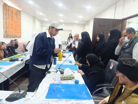 گزارش تصویری| برگزاری همزمان نمایشگاه وکارگاه آموزشی هنر درمانی معلولین توانبخشی cbr مبتنی بر جامعه چهارمحال و بختیاری