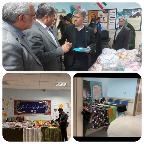 قاینات/برپایی نمایشگاه دستاوردهای صنایع دستی و هنری معلولین مراکز توانبخشی