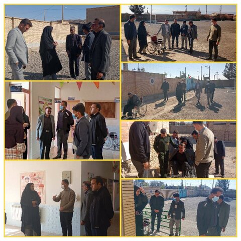 درح/بازدید مسئولان بخش درح از وضعیت مناسب‌سازی مدارس و ادارات