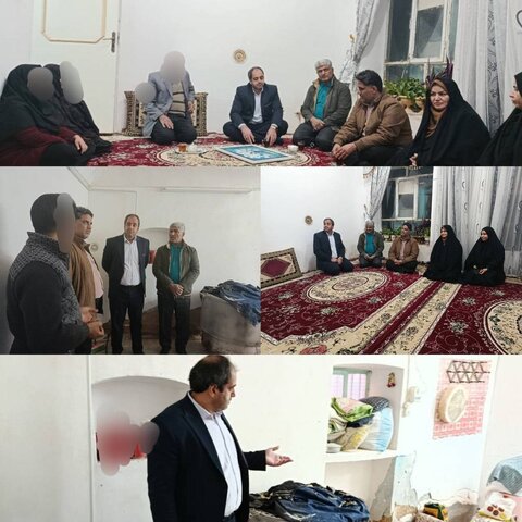 بشرویه/بازدید شبانه رئیس بهزیستی بشرویه از منزل توانیابان تحت پوشش