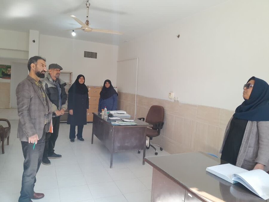 بازدید مسئول دفتر بازرسی بهزیستی استان از نمایندگی بهزیستی و مراکز مثبت زندگی شهداد و اندوهجرد
