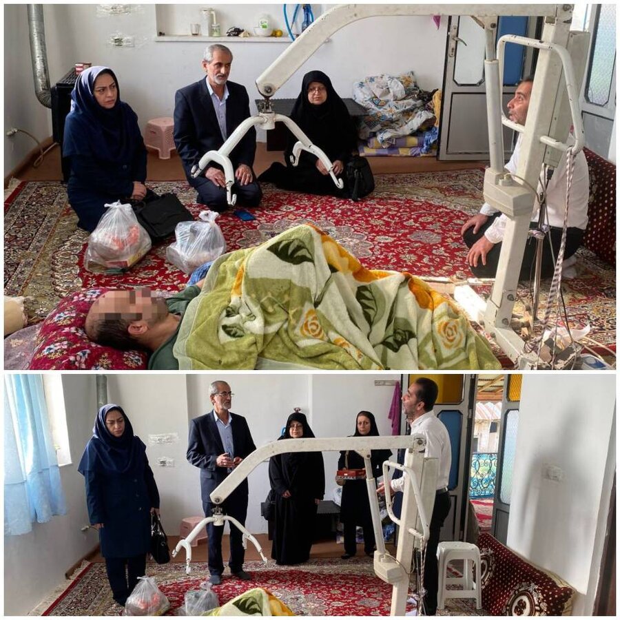 صومعه سرا/دیدار مسئولان بهزیستی با خانواده‌ افراد دارای معلولیت  