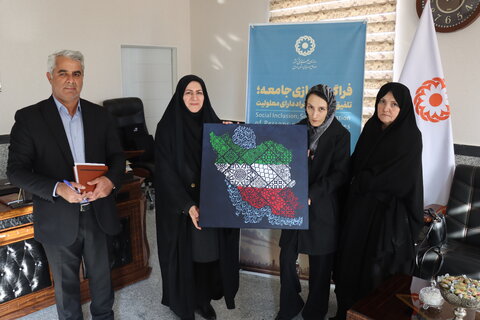 دیدار مدیرکل بهزیستی اردبیل با هنرمند توانمند لیلا دیندار به مناسبت هفته افراد دارای معلولیت