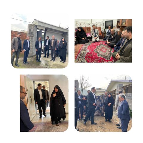 لاهیجان | بازدید شهردار، اعضای شورای شهر و مسئولان بهزیستی از منازل خانواده‌های دارای معلولیت در لاهیجان