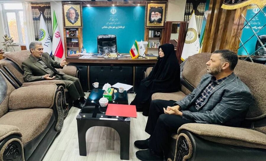 دیدار رئیس بهزیستی با فرماندار سلماس با محوریت خدمات حمایتی