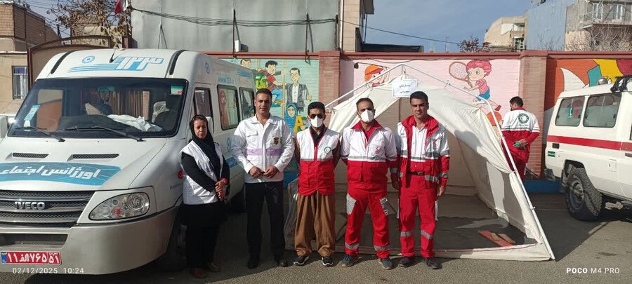 مشارکت اورژانس اجتماعی کامیاران در مانور سراسری زلزله و ایمنی