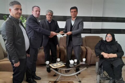 تقدیر رئیس بهزیستی و نمایندگان معلولین از رئیس دادگستری و دادستان شهرستان میاندوآب