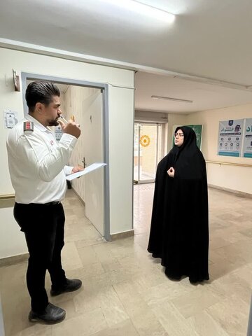 ساوجبلاغ | بازدید ایمنی رئیس آتش‌نشانی از ساختمان اداره بهزیستی شهرستان ساوجبلاغ