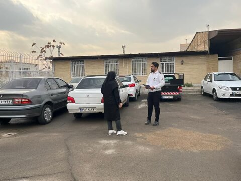 بازدید ایمنی رئیس آتش‌نشانی از اداره بهزیستی شهرستان ساوجبلاغ