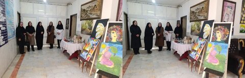 نمایشگاه و آثار هنری مددجویان مرکز شبانه روزی در چهارمحال و بختیاری