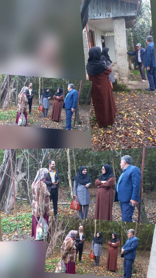 شفت / دیدار مسئولین بهزیستی با خانواده دارای دو معلول