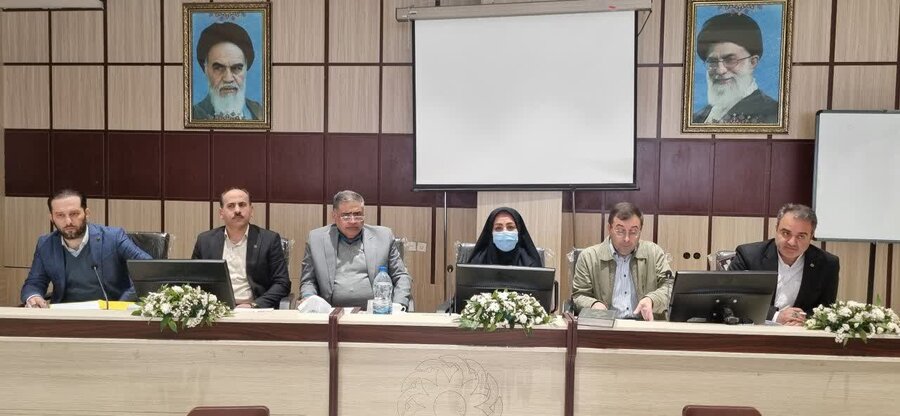 نشست مشترک قدسیه آب‌شناس، مدیرکل بهزیستی گلستان به همراه معاونین این اداره با مدیرعامل و معاونین بانک مسکن استان