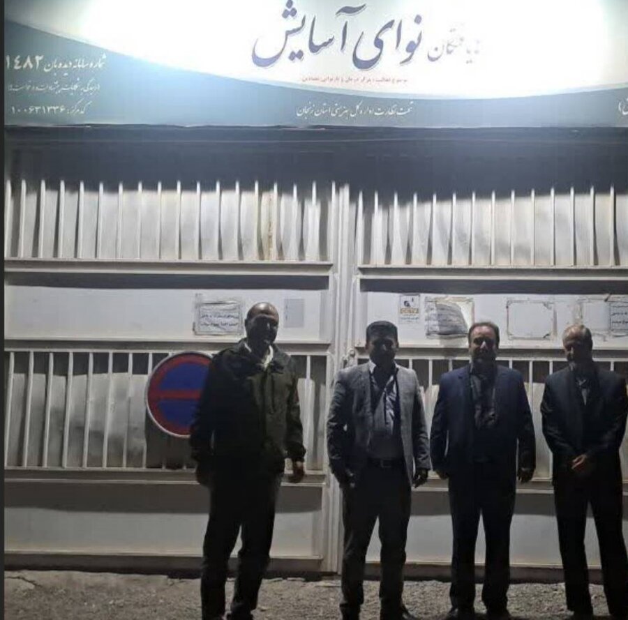 بازدید شبانه از مرکز اقامتی بهبود و بازتوانی رهایافتگان نوای آسایش زنجان