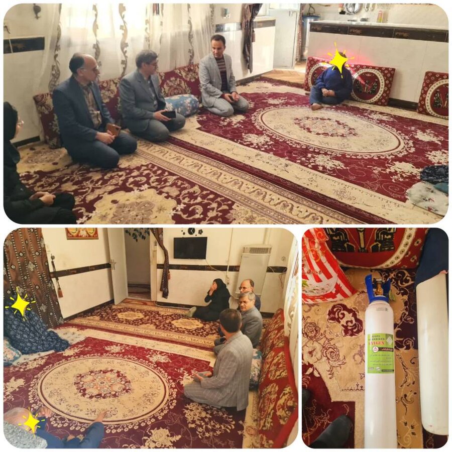 خوسف/دیدار با یکی از خانواده های تحت پوشش بهزیستی و کمیته امداد امام خمینی(ره)
