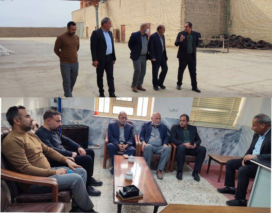 بشرویه/دیدار رئیس بهزیستی بشرویه با خیرین کارخانه پنبه «طلای سفید» با هدف گسترش مشارکت‌های مردمی