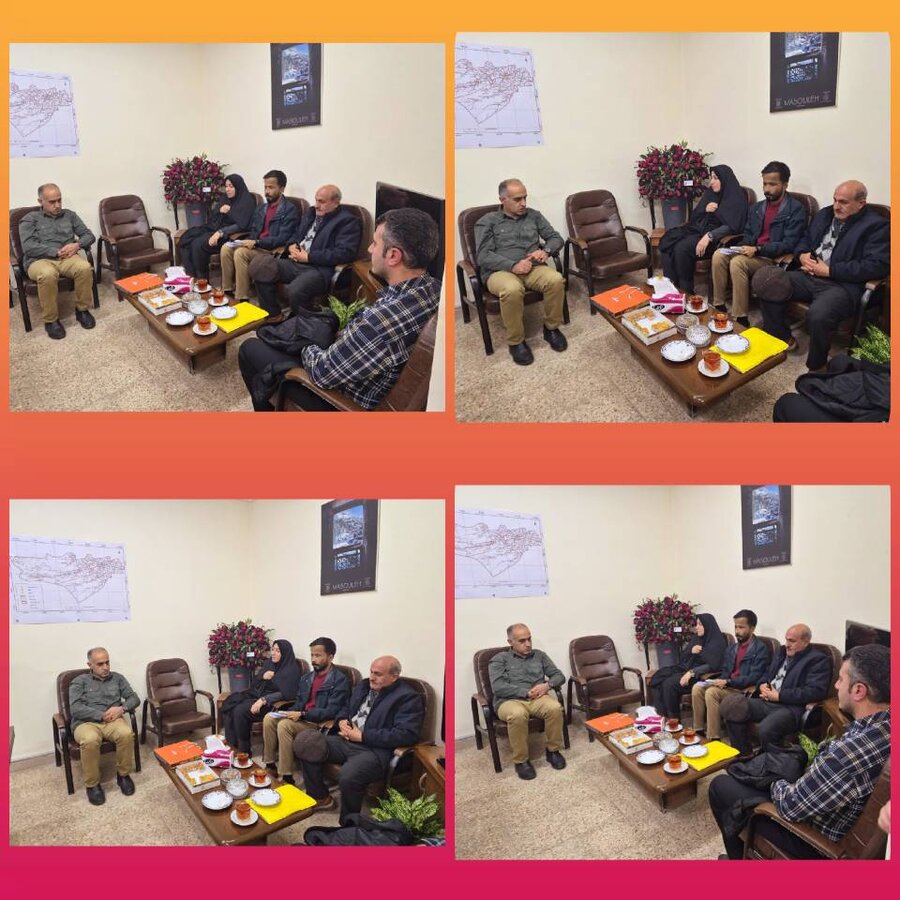 فومن /دیدار و هماهنگی جهت اجرای پویش «یلدای مهربانی» با ریاست اداره صمت شهرستان