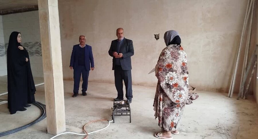 بازدید رئیس اداره بهزیستی شهرستان چایپاره از احداث مسکن  خیر ساز
