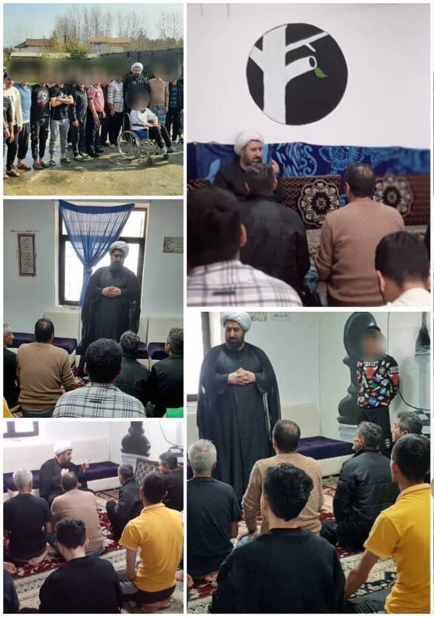 لنگرود/اقامه نماز جماعت در کمپ تحت نظارت بهزیستی شهرستان