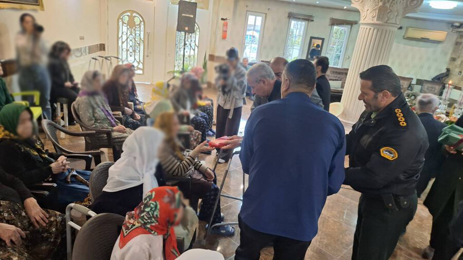 آستانه اشرفیه | برگزاری مراسم گرامیداشت ولادت حضرت فاطمه زهرا (س) و روز مادر در مرکز سالمندان مهر آیین جلالیه