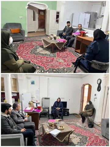 بیرجند/بازدید کارشناسان حوزه توانبخشی از خانه حمایتی قاصدک و مرکز مهر امام رضا(ع)