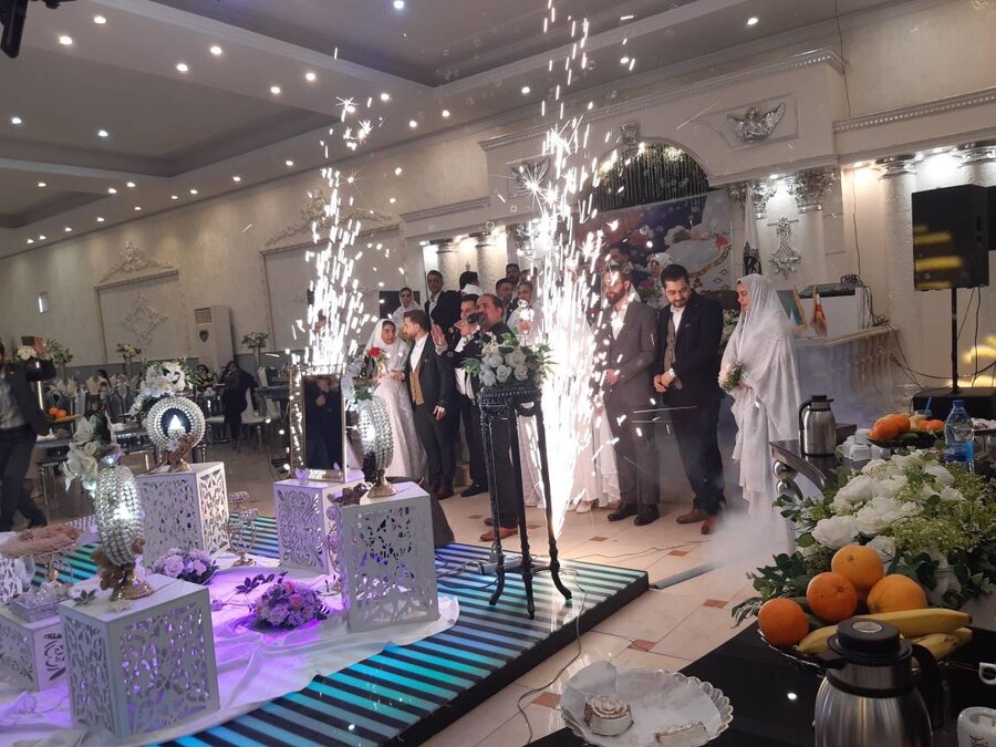 ورامین | برگزاری مراسم جشن ازدواج ۱۴ زوج جوان