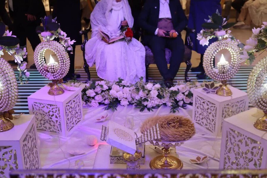 ورامین | برگزاری مراسم جشن ازدواج ۱۴ زوج جوان
