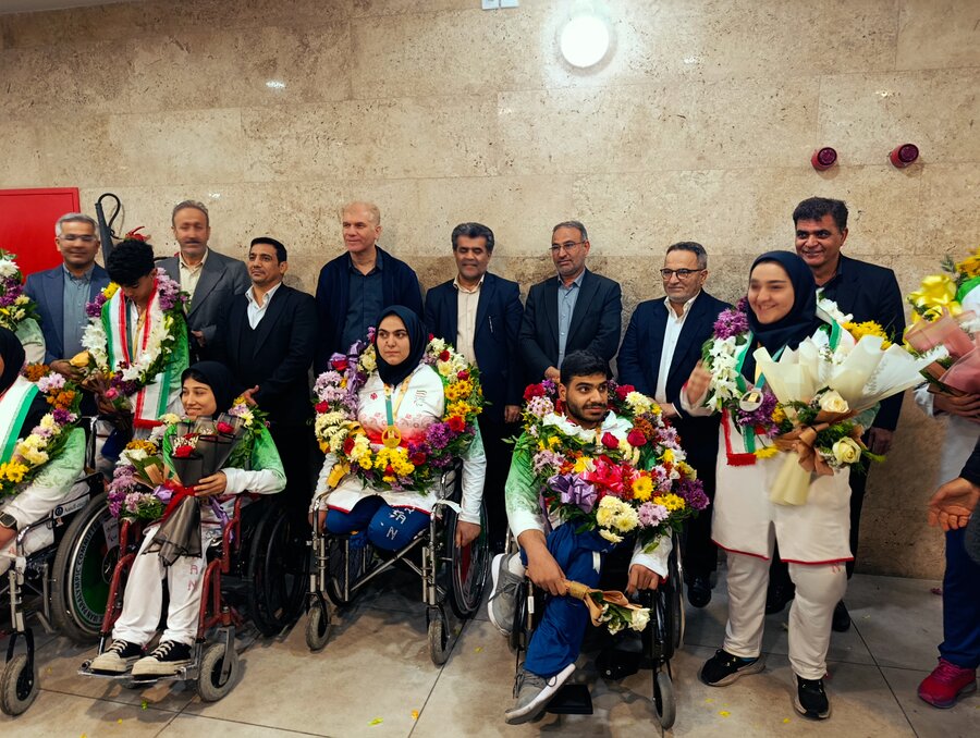 استقبال از افتخارآفرینان مسابقات پاراآسیایی جوانان در اهواز