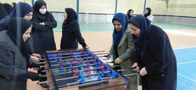 حضور بانوان بهزیستی قروه در مسابقات ورزشی هفته زن