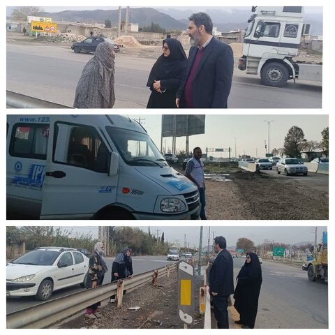 رامیان | عملیات ارشاد و متفرق‌سازی متکدیان در محور پلیس‌راه رامیان ـ آزادشهر با حضور تیم اورژانس اجتماعی و ریاست اداره بهزیستی شهرستان