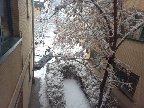 اولین روز برفی پاییزی در قاب بهزیستی استان همدان