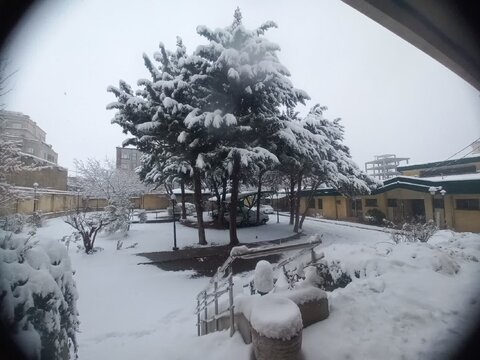 اولین روز برفی پاییزی در قاب بهزیستی استان همدان