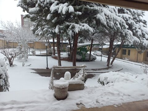 اولین روز برفی پاییزی در قاب بهزیستی استان همدان