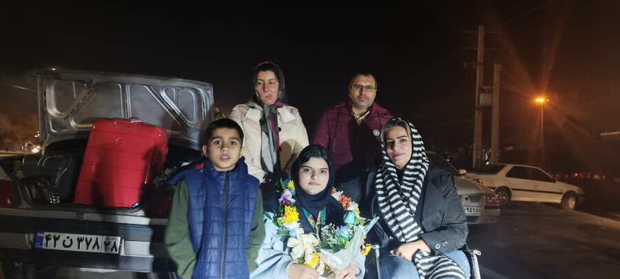 مراسم استقبال از بانوی طلایی مسابقات پاراآسیایی دبی ۲۰۲۵ در پایانه ی اتوبوس رانی استقلال ملایر