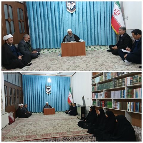 قاینات/دیدار رئیس بهزیستی شهرستان و بخش با امام جمعه بخش نیمبلوک